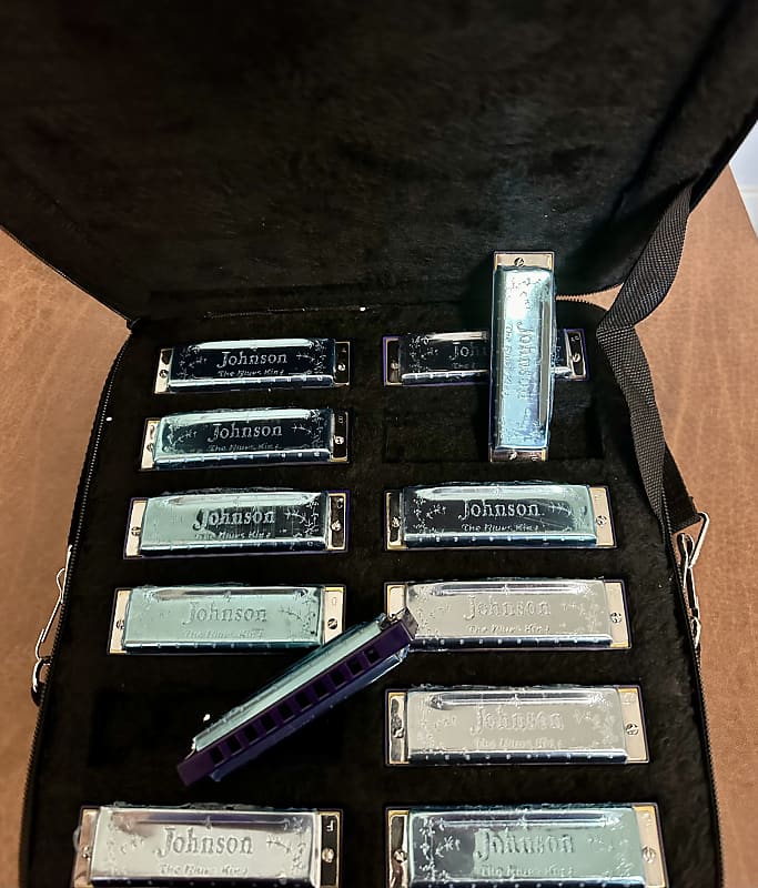 Johnson Blues King Harmonica Set All 12 Keys Case Reverb