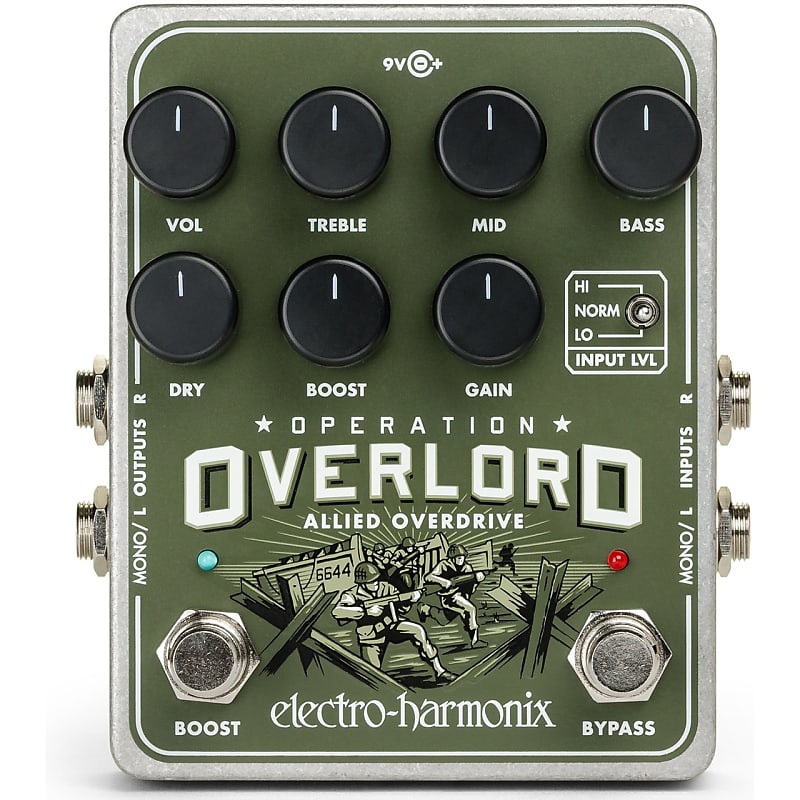 Electro-Harmonix EHX Operation Overlord Allied Overdrive Multi-Instrument Effects Pedal image 1