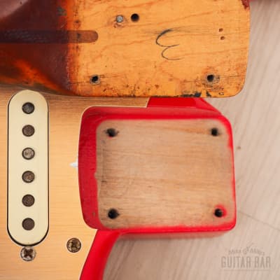 1959 Fender Stratocaster Vintage Guitar Pre-CBS, Matador Red Lacquer (Riggio) w/ Tweed Case image 19