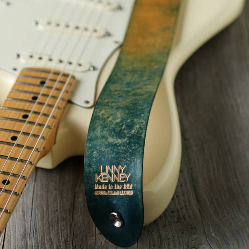 Deep Golden Brown Italian Leather Guitar Strap — Linny Kenney