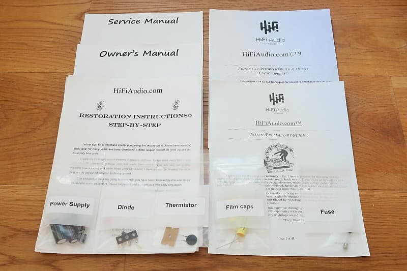 Dynaco Mark II restoration kit filter capacitor repair rebuild fix  			