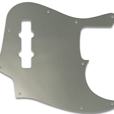 Pickguard For Fender Mexican Standard Jazz Bass - SIMULATED ANODIZED SILVER
