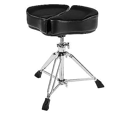 Ahead SPG-BL3 Spinal-G Saddle Drum Throne in Black Cloth Top & Sides w/ 3 Legged Base *IN STOCK* image 1