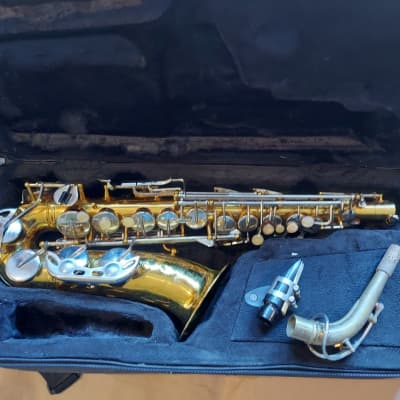 Armstrong Alto saxophone, USA, Brass with case and Armstrong Alto saxophone, USA, Brass with case and