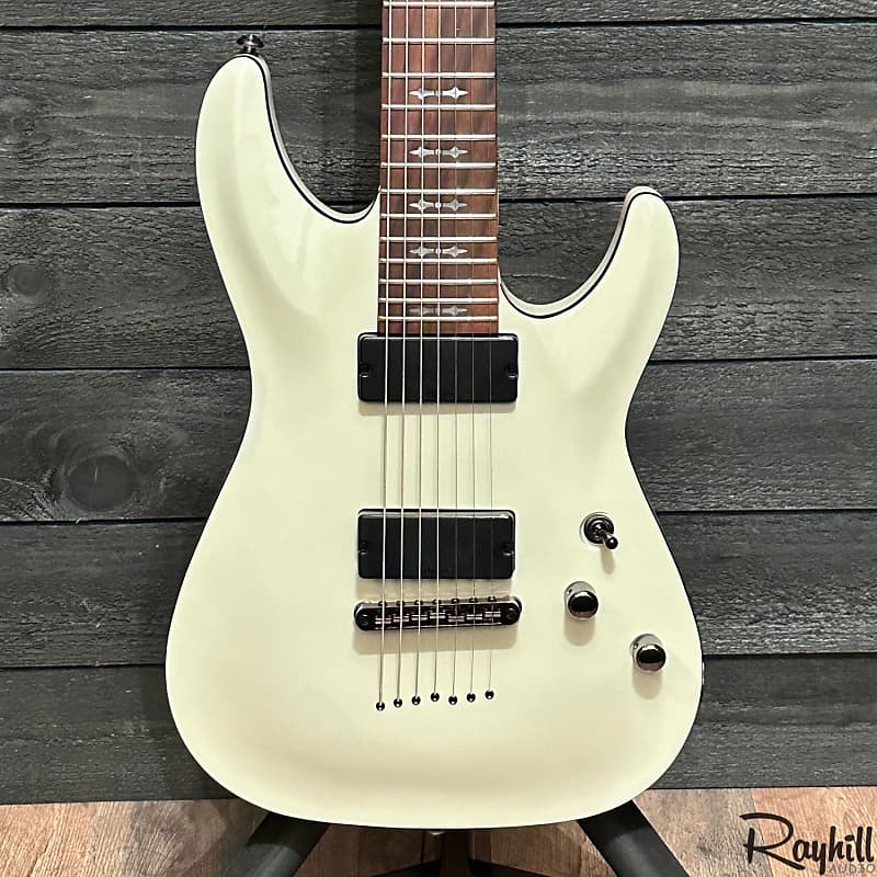 Schecter Demon-7 White 7 String Electric Guitar B-Stock image 1