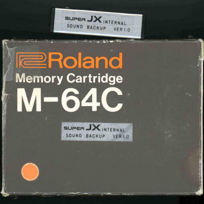 Roland  M-64c & Roland M-16c Super JX Sequencer Data 1.0 Memory Cartridge for Super JX pair of cartridges.