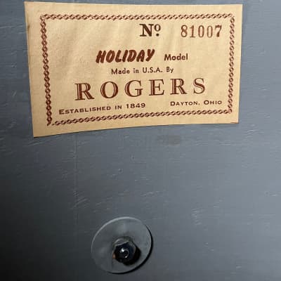 1960s Rogers Holiday Drum Set Blue Sparkle 20/12/14 image 19