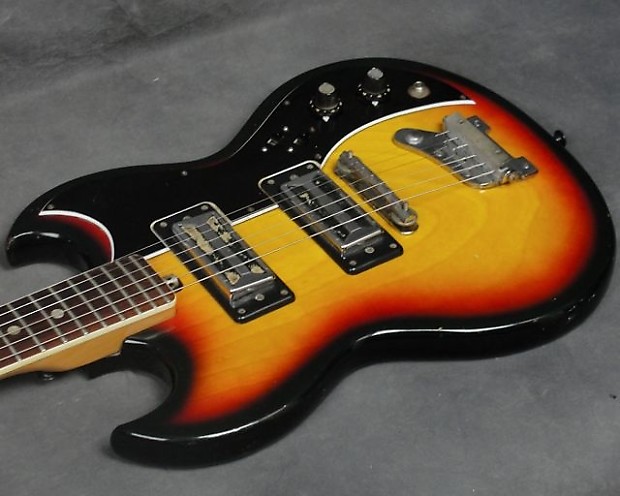 Vintage Kay K-2T , Made in Japan, SG Guitar, Sunburst, w/Gig Bag