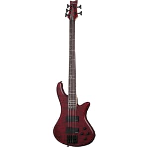 Schecter Stiletto Custom-5 Active 5-String Bass Vampyre Red | Reverb