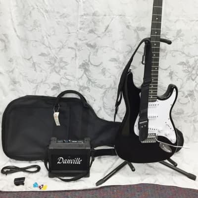 Stadium Black Electric Guitar Bundle-w/Amp, Strap, Tuner, Cord, Picks, Gig Bag! for sale