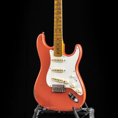 Fender Custom Shop 1956 Stratocaster Relic MN Faded Aged Tahitian Coral image 6