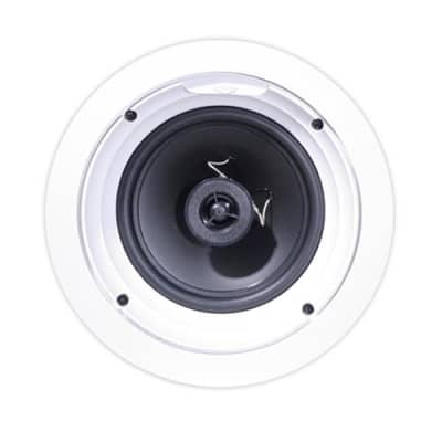Klipsch R-1650-C 6.5  In-Ceiling Speaker, 140W Peak Power, 57Hz-20kHz Frequency, Single, White image 1