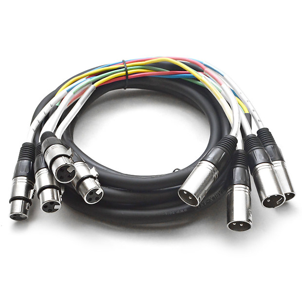 Seismic Audio SARLX-4x15 4-Channel XLR ColoRED Snake Cable - 15' image 1