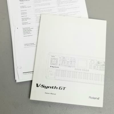 Roland V-Synth GT Keyboard - Original Owner's Manual