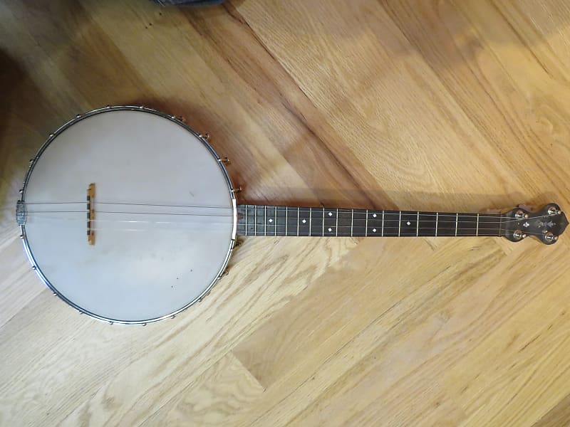 Unknown vintage tenor banjo birdseye maple image 1