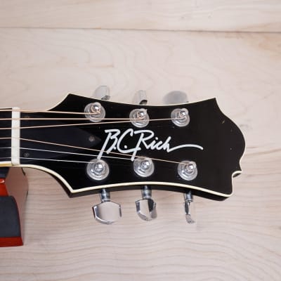 B.C. Rich RAEG2 Acoustic Electric Guitar 1983 Black Made in Japan MIJ w/ Hard Case image 6
