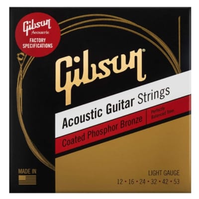 Gibson SAG-CPB12 Coated Phosphor Bronze Acoustic Light 12-53 image 2