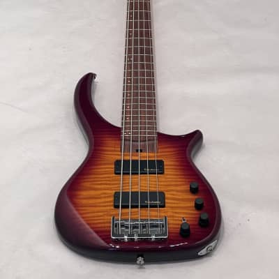 US Masters EP53LA  5 string Bass Guitar Sunburst Flametop made in the USA image 1
