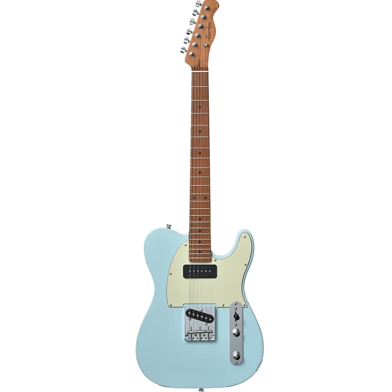 Bacchus BTE-2-RSM/M-SOB Universe Series Roasted Maple Electric Guitar,  Pastel Sonic Blue