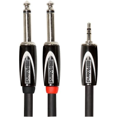 Roland Black Series 3.5mm TRS-Dual 1/4" Y Interconnect Cable 10 ft.