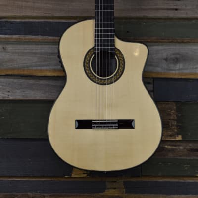 Katoh MADRID-CEQ Classical Guitar w/Cutaway + Pickup + Case for sale