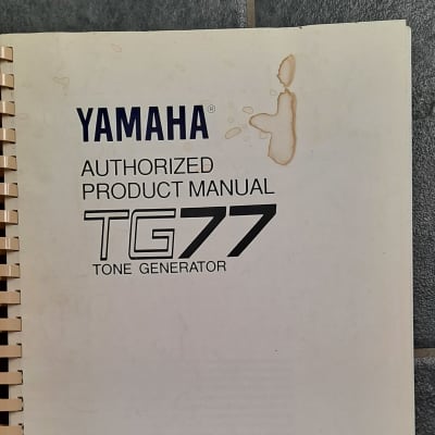 Yamaha TG77 product users manual