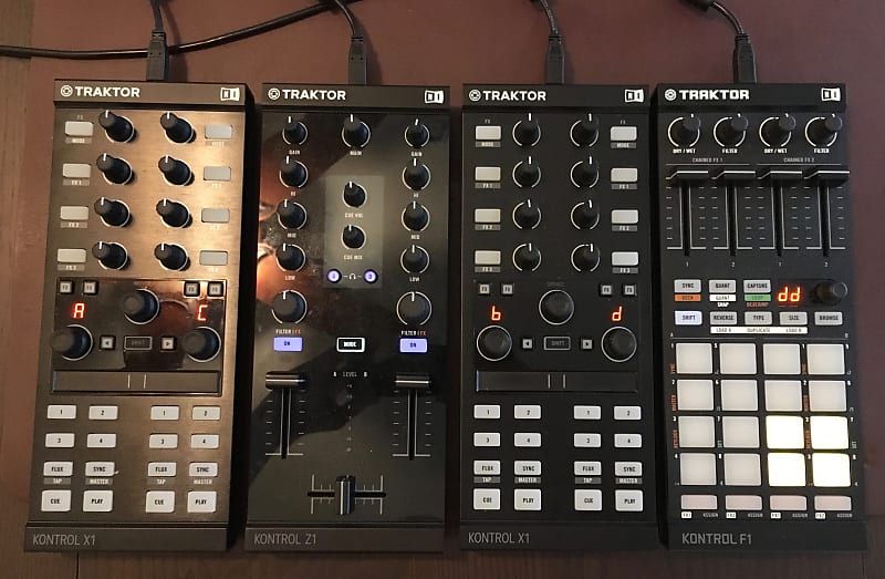 Traktor Z1, F1, X1 MK2 DJ Controllers with Traktor Pro 2 and