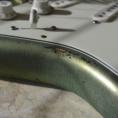 Fender Stratocaster  Relic Nitro Green Sparkle Custom Shop Fat 50's image 6