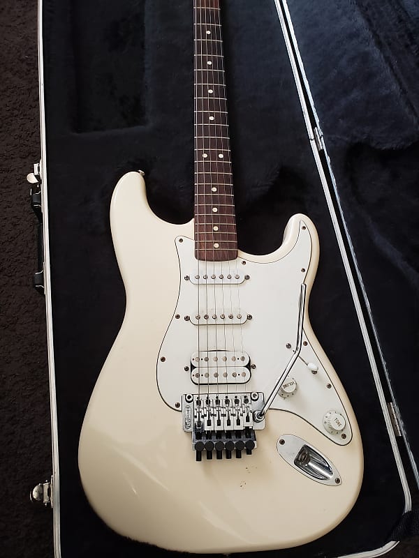 1998 Rare squier MIM Mexico HSS stratocaster Floyd Rose II | Reverb