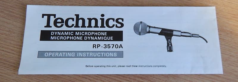 Technics RP-3570A Dynamic Microphone with case and cable | Reverb