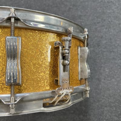 Vintage 60's Ludwig Hollywood Outfit 12/12/16/22" Drum Set Kit with matching 14" Jazz Fest Snare in Sparkling Gold Pearl image 19