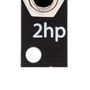 2hp Mult Modular Eurorack Signal Splitter - Black Faceplate