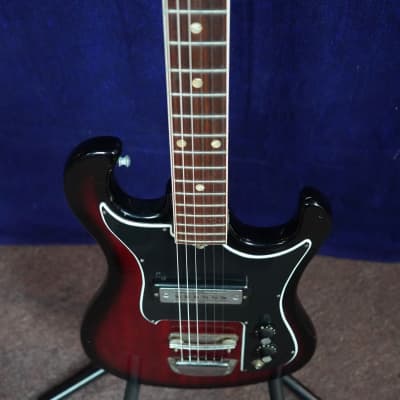 Teisco Electric Guitar 1960s Cherry Burst image 11