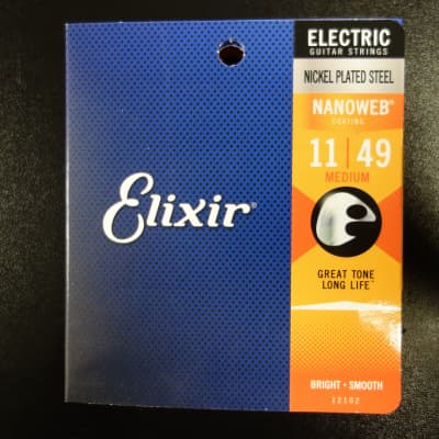 Elixir 12102 Strings 011-049 Nanoweb for Electric Guitar image 1