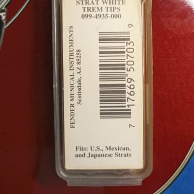 Original NOS Fender Stratocaster 3/16 Tremolo ARM WHITE  Tips (2)4,8mm Screw    Part. 099-4935-000 Genuine  American'57 Vintage Reissue Tips image 2