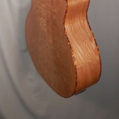 Dean Exotica Quilt Ash Gloss Natural Left-Handed Acoustic Electric Bass DEMO *Blemish image 9
