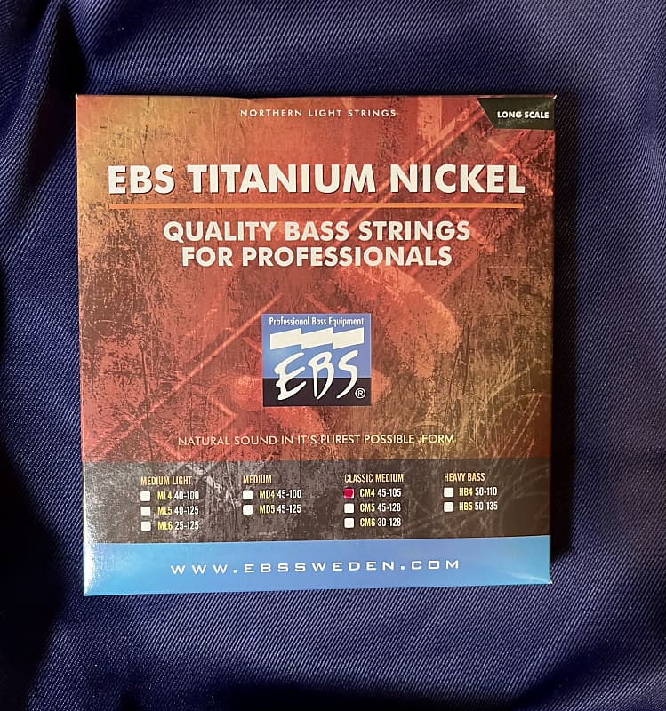 EBS Titanium Nickel Long Scale Bass Strings Reverb