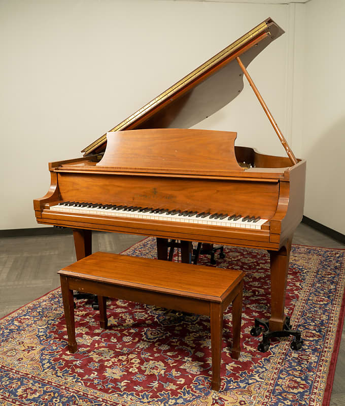 1987 Steinway & Sons 5'7" Model M Grand Piano | Satin Walnut image 1