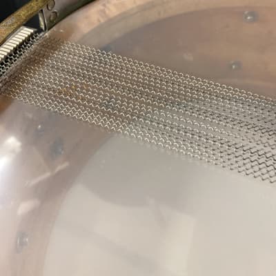 Rikki Rocket's Poison, Slingerland 5x14" Radio King Snare Drum 1951 - Marine Pearl image 22