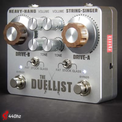 King Tone Guitar The Duellist 2023 Silver - Dual Overdrive / Boost 