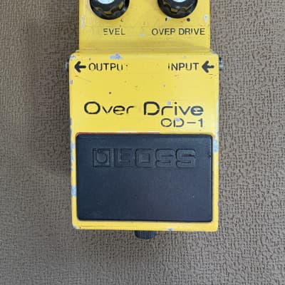 Boss OD-1 Over Drive (Black Label) 1977 - 1985 - Yellow | Reverb