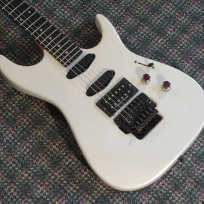 Zion Radicaster 1-Off Pearl White w/Ghost Flames! Ken Hoover Era! w/OHSC for sale