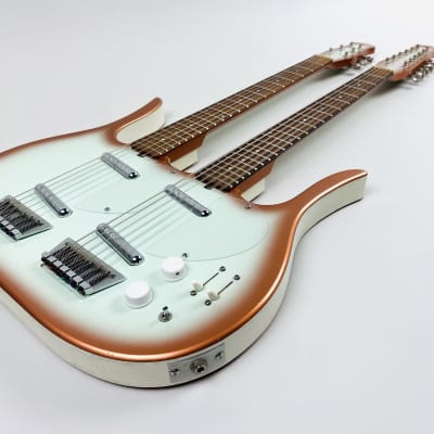 Jerry Jones Neptune Double Neck 6/12: Double the giggles, double the grins. Copper Burst image 5