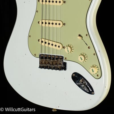 Fender Custom Shop Willcutt True '62 Stratocaster Journeyman Relic Olympic White 59 C (423) for sale