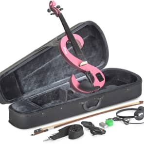 Stagg EVN-4/4-PK Silent Violin Set w/ Case, Headphones