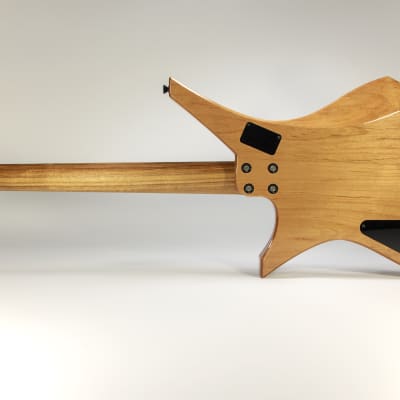 Downes Guitars Model 101H - Black Korina top headless 6-string image 2
