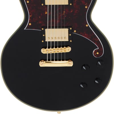 D'Angelico Deluxe Atlantic Baritone Electric Guitar - Solid Black for sale