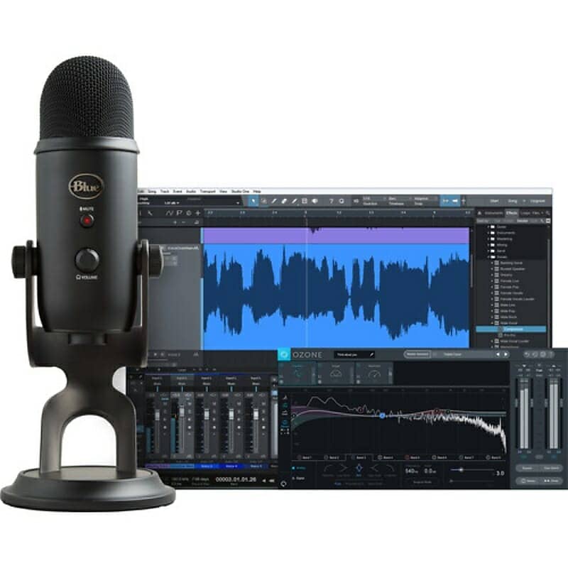 Blue Yeti Professional Recording Kit for Vocals with USB Mic