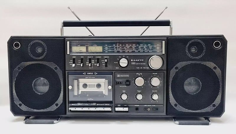 Vintage SANYO M-9998K Boombox RARE Cassette Ghetto-Blaster