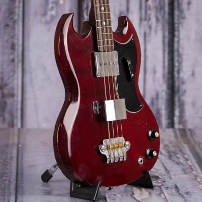 Vintage 1970's Aria EB-0 Style Electric Bass, Cherry image 2